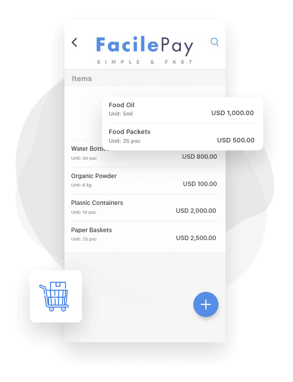 Stripe Items Customer FacilePay